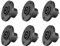 sourcing map 4-Pin Panel Mount Connector, Speaker Jack Twist Lock, Round Speaker Jack Plate with Metal Insert,6Pcs