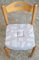 MG Italia 6 passende Stuhlkissen, mit wasserabweisender Tischdecke, Koralle, Beige, Marine-Design (Taschentuchflügel mit Bändern)