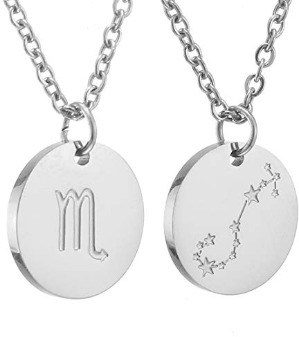 AFSTALR Sternzeichen Kette Skorpion Silber für Damen Horoskop Kette Mutter Tochter Freunde Geburtstagsgeschenk