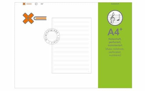 A4+ Notenheft für das revolutionäre X17-Notizbuch mit auswechselbaren Heften