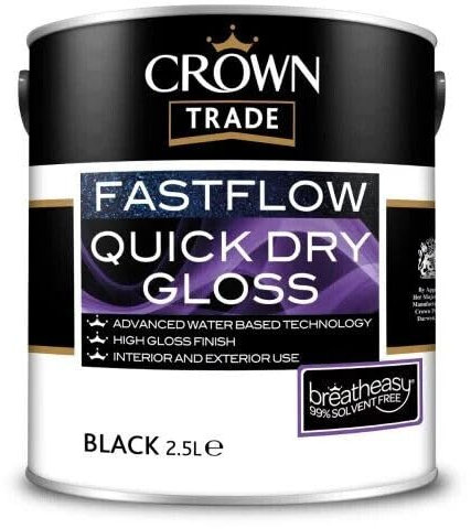 Crown Trade Fastflow Quick Dry Gloss Black