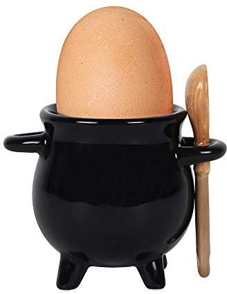 MCM Coquetier avec cuillère en forme de chaudron.