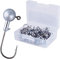 Matymats 20Pcs Jig Heads - 20g Round Fishing Jig Hooks for Sea Bass, Trout, Crappie, Walleye, Striper