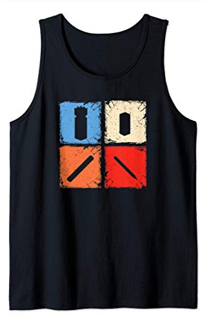 Kubb retro squares kubb yard game player Tank Top