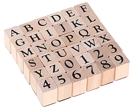 Nummer Brief und Stempelkissen Vintage-Brief Handwerkssymbol Stempel aus Ton Alphabet-Stempel handwerk aus holz spielzeug Briefmarken Zahlenstempel Jahrgang Metall Kind Bambus