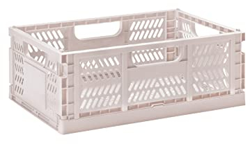 3 Sprouts - Klappboxen Faltbar Stabil - Große, Stapelbare und Robuste Aufbewahrungslösung für Zuhause und Auto - Rosa