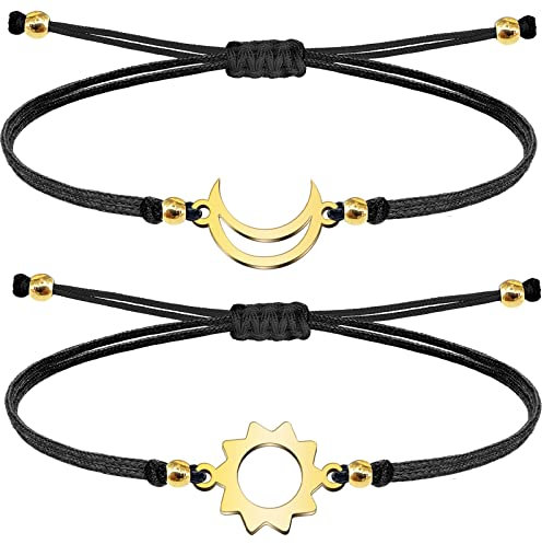 2 bracelets pour couple en acier inoxydable Bracelet amitié Bracelet pour femme ou homme