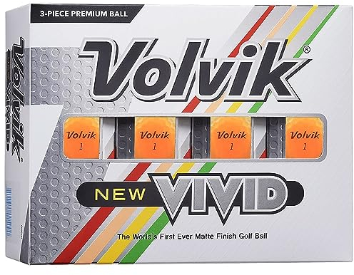 Volvik Vivid Golfbälle: Mattes Orange, Dutzend