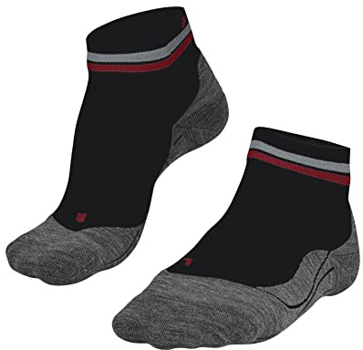 FALKE Damen Laufsocken RU4 Endurance Short Reflect W SSO Baumwolle Funktionsmaterial antiblasen 1 Paar, Schwarz (Black 3008), 35-36