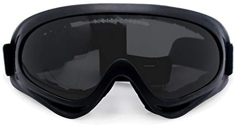 ADJAN Motocross Brille Vintage Motorradbrille Retro Motorrad Roller Biker Gläser Universal Helmbrille Faltbare Vintage Off-Road (Color : Black)