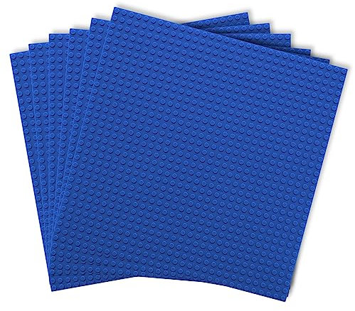 WYSWYG 6PCS Classic Base plates,10x10 Building Board Baseplate,Compatible with All Major Brands,Blue
