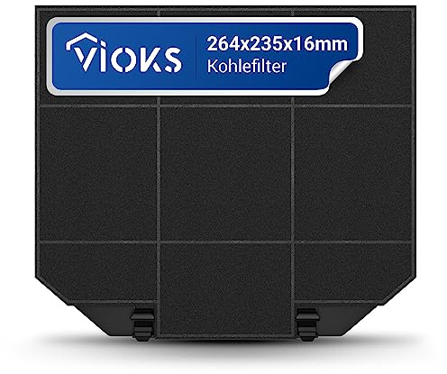 VIOKS Carbon Filter 264 x 235 mm Replacement for Faber I260GR Odour Filter Activated Carbon Filter for Recirculation Operation Extractor Hood Cooker Hood