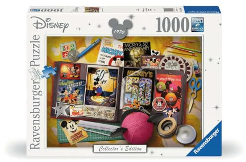 Ravensburger Puzzle 17586-1970 Mickey Anniversary - 1000 Teile Disney Puzzle für Erwachsene und Kinder ab 14 Jahren