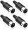 MEIRIYFA DIN 5-Pin Male Plug Connector, 4 Pack DIN 5 Pin Plug MIDI Cable Audio Adapter Socket Solder Terminals Connector for Mixer, Electronic Drum, MIDI Keyboard