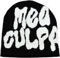 QCZJ MEA Culpa Beanie für Damen Beanie Mütze Grafik Y2k Beanies Weiche Häkelmütze Wintermütze für Frauen Y2k Zubehör Schwarz, Schwarz , 1-2