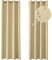 Ystyle Rideau Occultant Lot De 2, 140x240cm, Rideau Exterieur Impermeable, Rideau Thermique Isolant Anti Chaud Intérieurs, Rideau Phonique Anti Bruit, Moderne Salon Chambre Maison, Beige Foncé