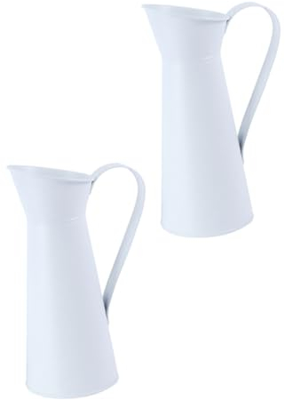 OFFSCH 2St Vase bürodeko büro Dekoration dekorativ verzinkter Eimer Ornament Wohnkultur Blumentopf für den Haushalt Blumentopf bepflanzen Hochzeit schmücken Blumengefäß Milchkanne Krug