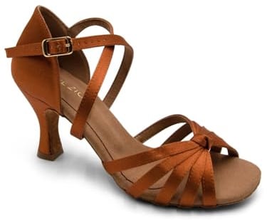 Capezio Julia 2.5 Ballroom Shoe, Cinnamon, 6.5 W