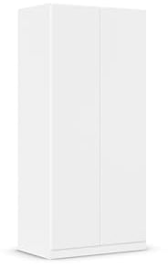 Rauch Möbel Costa, Drehtürenschrank, Kleiderschrank, 2-türig, Alpinweiß, Push-to-Open, 91x197x54 cm