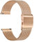 WOCCI 14mm Elite Bracelet Montre en Metal pour Femme et Homme, Maille Tissée, Acier Inoxydable 316L, Dégagement Rapide, Boucle Déployante (Or Rose)