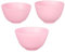 Koorium 3pcs Pink Spa Bowls for Care Facial Cream, Flexible Rubber Mixing Bowl, Spa Bowls Dip Cups, Silicone Small Mixing Bowl, Dishwasher Safe, Pink