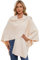 PULI Damen Poncho Schal Cashmere Feeling Strick Cape Cardigan Für Frauen Geschenk Für Mutter Leinen
