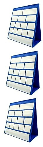 Lurrose 3St Memo Tischkalender karten halter tischkalender basteln blanceboard white boards card holder whitebord Präsentationstasche Desktop-Tasche Flash-Kartenhalter einfacher Kalender