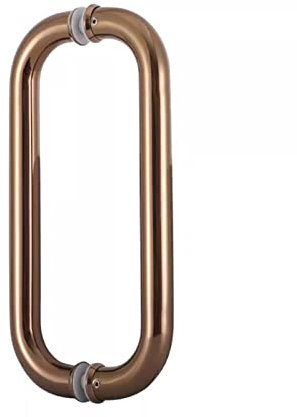 AEGCAOJH Kit Maniglia per Porta Interna in Vetro Tondo Oro Rosa da 29 1/8, Maniglia per Porta Scorrevole del fienile, Barra di Spinta e trazione, Installazione Moderna e Facile