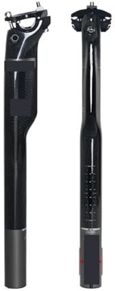 LXLAEOANG Fahrrad Sattelstange Carbon Sattelstütze Fahrrad Sitzrohr Licht Sattelstütze Rennrad Mountainbike Teil(350mm-27.2mm-Glossy)