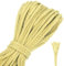 sourcing map 30Ft Braided Fishing Line, 550lb 2mm Diameter Multipurpose Utility Paracord Line Wind Chime String Kite Line for Camping, Hot Air Balloon, Outdoor Survival, Yellow