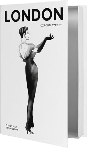 Gxdamxz Dekorative Bücher, Buchattrappe Desktop-Dekoration mit öFfnungsfunktion für Aufbewahrung, Decorative Book Box, Weiß