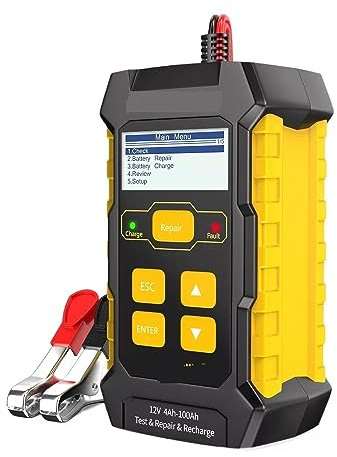 Batterie Tester, KW510 Autobatterie-Ladegerät-Tester, vollautomatisches Ladegerät, Kfz-Impuls-Reparatur-Betreuer, 5 A Blei-Säure-Reparatur-Werkzeug