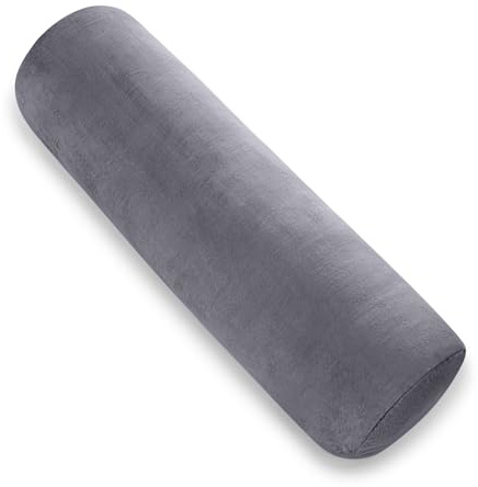 AS AWESLING Body Pillow for Adults, Full Body Pilllow for Sleeping, Long Round Cervical Pillow, Bolster Side Sleeper Pillow with Cover (Grau, 60 x 20 cm)