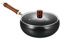 Pentole non stick, padelle non stick, wok wok wok con manico in legno, antigraffio, con coperchio, pentole a induzione per cottura Stewing, pentola multiuso