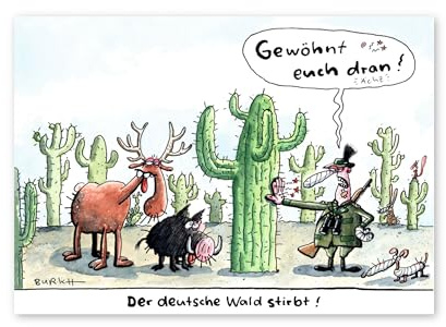 Inkognito Postkarte - Motiv: Der deutschte Wald stirbt, Anlass:, Künstler/Verlag BURKH, Art-Nr.: 19403, Größe: A6