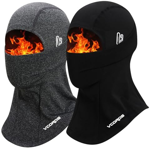 VCOROS Sturmhaube mit Brillenlöchern Balaclava Gesichtshaube für Unisex | Sturmmaske Winddicht Warm UV-Schutz Einheitsgrösse Volles Gesicht Skimaske für Winterski