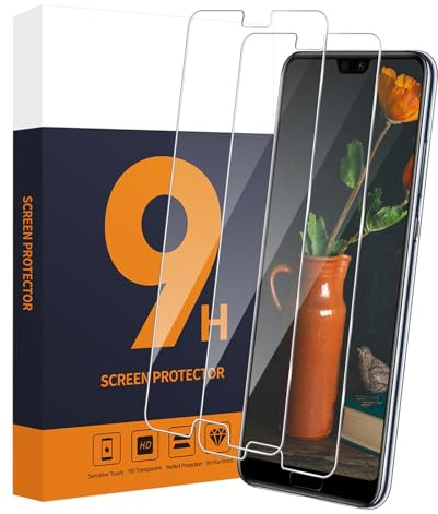 Carantee 2 Stück Schutzfolie für Panzerglas für Huawei P20 Pro, 9H Härte Schutzglas, 2,5D-Abdeckung, Sensitive Touch Displayfolie, Anti-Bläschen, HD Klarsicht Huawei P20 Pro Displayschutzfolie