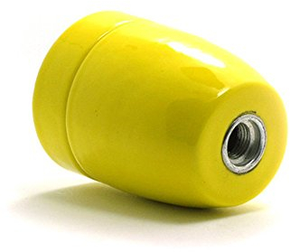 reachyea E27 weiß Porzellan Lampenfassung aus Keramik mit Kordel Griff, gelb 60.00 wattsW, 250.00 voltsV