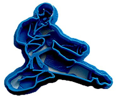 Cuticuter Sport Karate 2 Ausstecher, blau, 8 x 7 x 1,5 cm