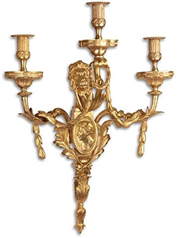 Casa Padrino Barock Wandkerzenhalter Gold 51 x 26,5 x H. 86 cm - Hotel & Restaurant Möbel