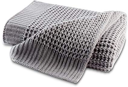 biederlack Decke Sofaüberwurf Plaid Acryl Grau 130 x 170 cm