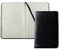 DELMON VARONE - Personalisierbares Taschen Notizbuch DIN A6 schmal, gebunden in Premium Vintage Leder schwarz - Blanko Buch liniert im Hardcover Ledereinband mit Fadenheftung und Merkband