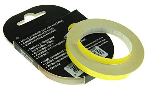 cyclingcolors Adhesivo para Borde de llanta de 6 mm, 10 m, para Coche, Moto o Bicicleta, Rueda Sticker Pegatina Color Amarillo