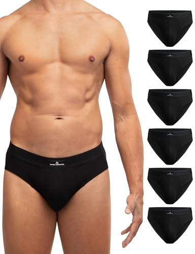 DANISH ENDURANCE Men's Classic Soft Cotton Briefs, Stretchy, Comfortable Men's Underwear, Tag-free, 6-Pack