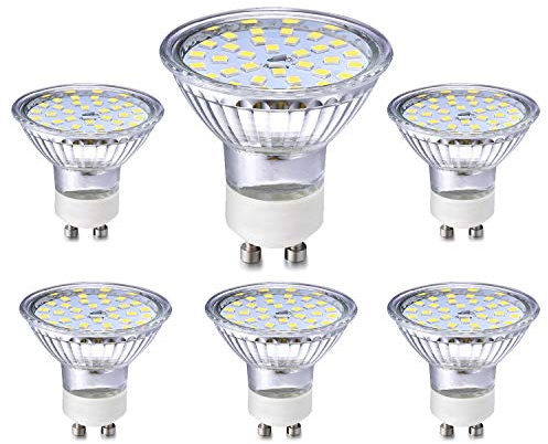 Brantoo GU10 LED Licht Lampe 5W Entspricht 40W 35W Halogen Glühbirnen, KaltWeiß 6000K, GU10 Spotlight LED Lampe, nicht dimmbar, Abstrahlwinkel 120 °, AC 230 V, CRI> 83, kein Flimmern, 6er Pack