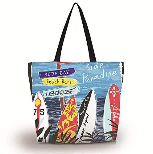 Baocool Sporttasche, Einkaufstasche, Umhängetasche, Damen, Herren, Jungen, Mädchen, Reisen, Strand, Lebensmittel, Schultertasche mit Reißverschluss, wiederverwendbar, Fitnessstudio, Picknick, Arbeit,