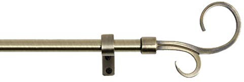 STORESDECO - Kit Gardinenstange, Ausziehbare Metallstange 19mm / 16mm Durchmesser | Bronze, 110 cm bis 200 cm