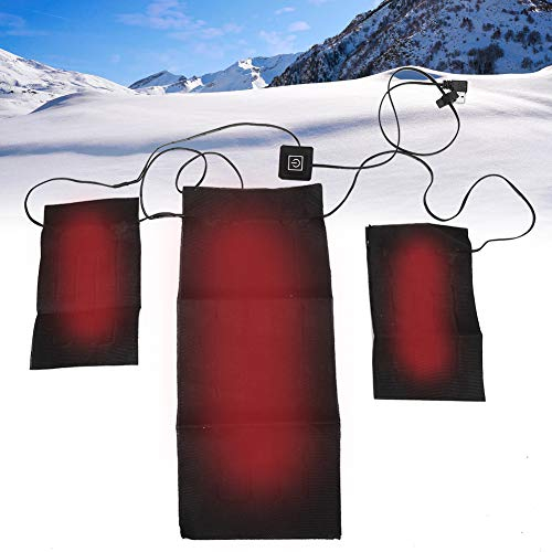 Elektrisches Heizkissen für Jacke Heizstoff Intelligent Einstellbare 3 Geschwindigkeiten, USB Heizkissen Wasserdicht für Kleidung Jacke Outdoor Outdoor Winter Camping