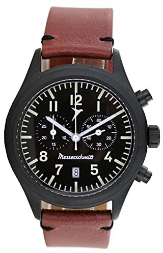 Messerschmitt Herren-Chronograph Fliegeruhr mit Lederband ME5021-44
