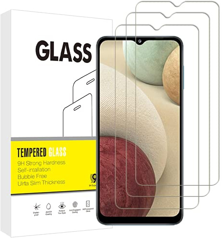Vuciya 3 Pack Protector de Pantalla para Samsung Galaxy A13/A12/A04/A03/A03S/A32 5G vidrio templado,Antihuellas,Alta Sensibilidad,Sin Burbujas, Antiarañazos,9H Dureza,HD